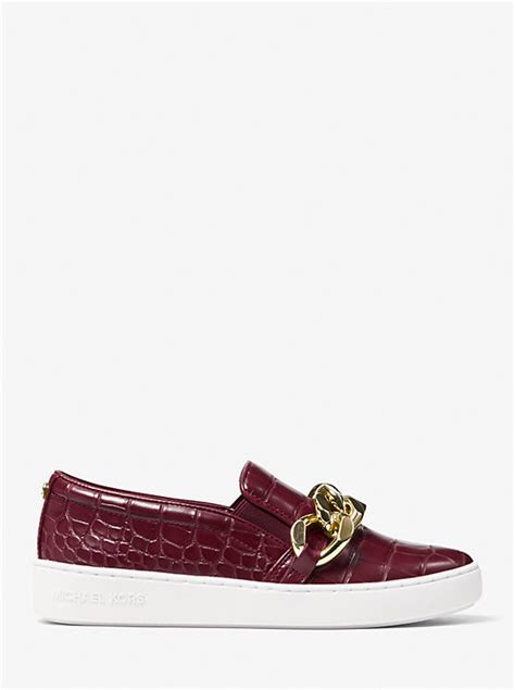 Keaton Embellished Crocodile Embossed Slip